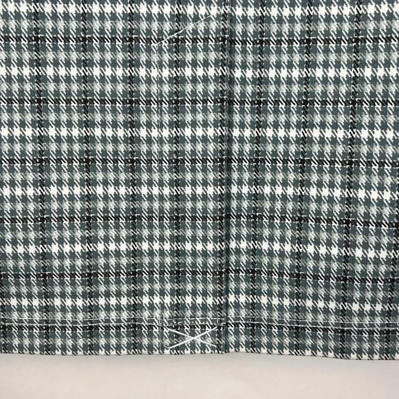 NWT Liverpool Bia Knit Pencil Skirt Herringbone Plaid Blue Gray White 8 - Picture 7 of 11